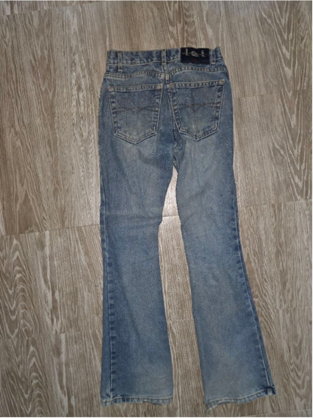 Y2K Vintage Women's L.e.i. Blue Boot Cut Jeans Size 1
